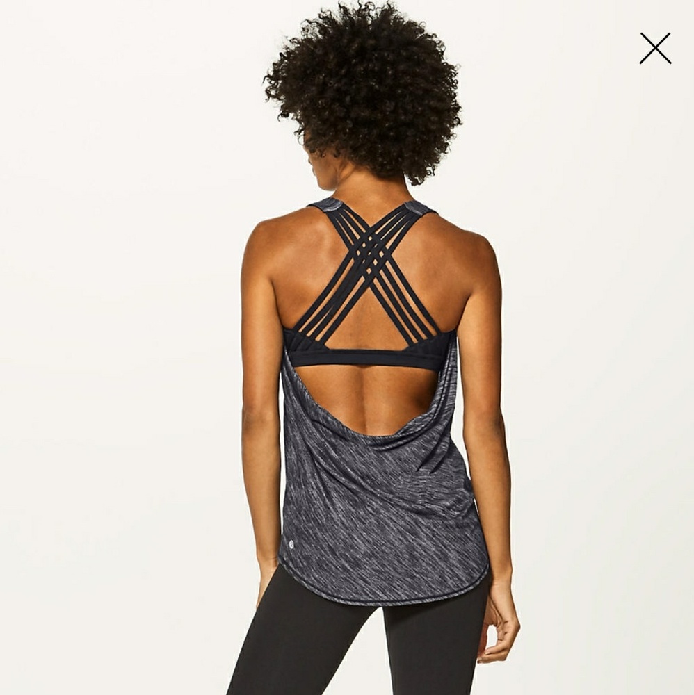 lululemon athletica Black Strappy Back Tank Top